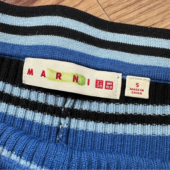 UNIQLO x MARNI Merino Blend Semi Flare Knitted Pants in Blue Sz. Small - Picture 14 of 15
